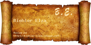 Biehler Elza névjegykártya